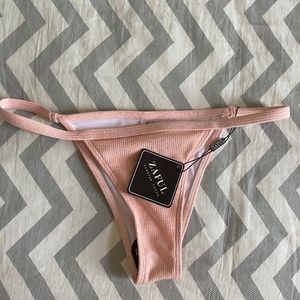 Light Pink Ribbed Zaful Bikini Bottoms
